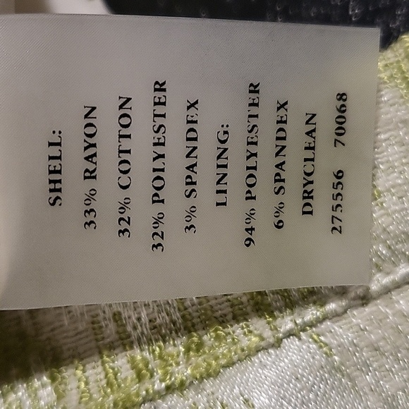 Ann Taylor Vintage Light Green Shimmery Pencil Skirt - Size 2 - Picture 5 of 6
